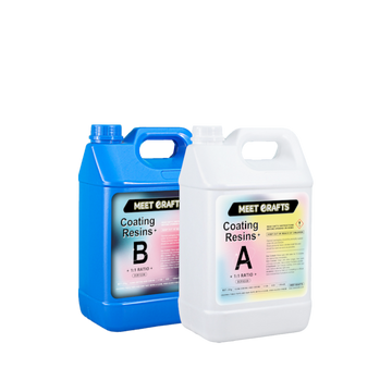 Meetscrafts 10KG 1:1 Crystal Clear Epoxy Coating Resin Kit High Gloss Bubbles Free for Coating and Casting