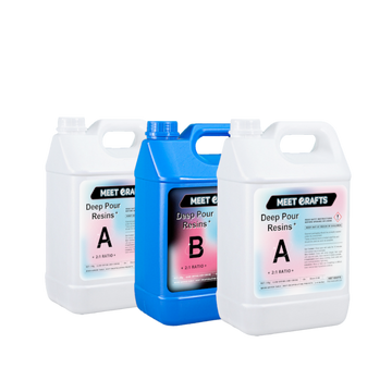Meetscrafts 2:1 10 kg Resina epoxi transparente dura para colada y endurecedor Resina epoxi transparente Resina de 2 partes para hacer mesas de río