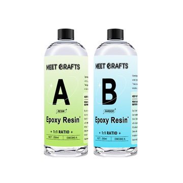 Meetscrafts Crystal Clear 1:1 Craft Epoxy Resin for DIY Jewelry Handmade Resin Kit