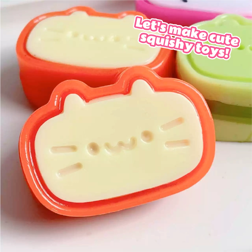 Meetscrafts Cheesecake Kitten Squishy DIY Kit - Easy to Make, Stress - Relieving, and Super Cuddly Toy Craft