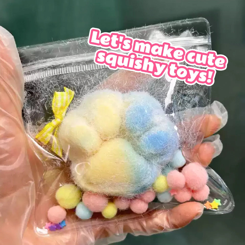 Meetscrafts Cat Paw Squishy Toy DIY Kit - Safe & Non - Toxic for Stress Relief and Fun