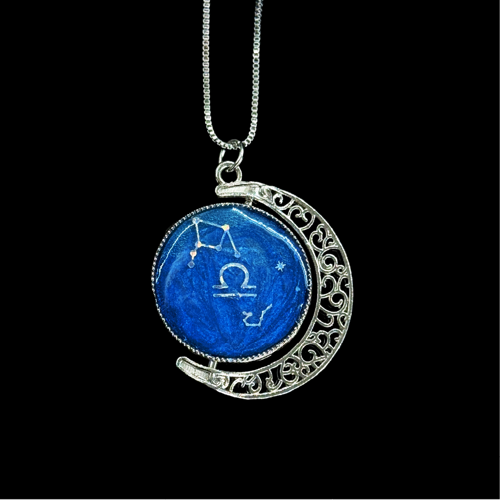 Meetcrafts Moon & Twelve Zodiac Signs Starry Necklace UV Resin DIY  Craft Kit