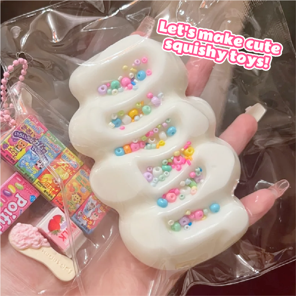 Meetscrafts Cream Strip Mold Squishy Toy DIY Kit - Soft & Slow Rising, Perfect for Stress Relief & Arts Crafts