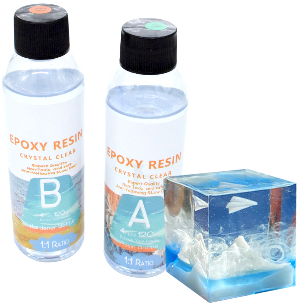 8oz 1:1 Epoxy Resin Crystal Premium resin Kit resin art products for DIY Jewelry Making
