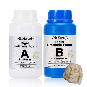 Espuma de uretano líquida rígida con amortiguación de vibraciones de 16 oz de Meetscrafts, resistente al agua, espuma de silicona 1A:1B para prototipos, asientos y cojines, espuma de fundición