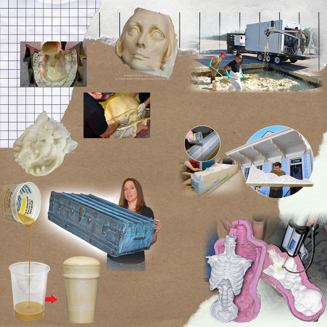 Espuma de uretano líquida rígida con amortiguación de vibraciones de 16 oz de Meetscrafts, resistente al agua, espuma de silicona 1A:1B para prototipos, asientos y cojines, espuma de fundición