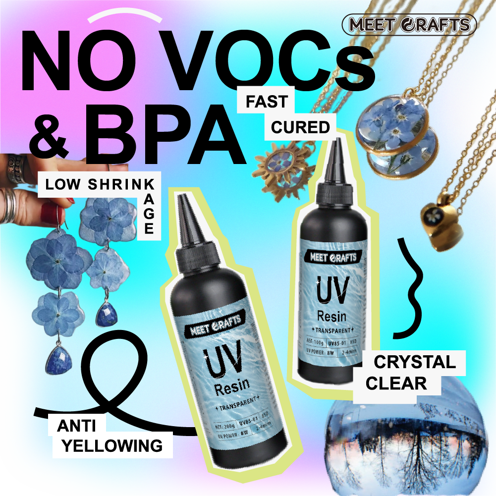 UV Resin boasts swift curing, exceptional transparency, and minimal shrinkage. Ideal for jewelry crafting, resin art, and 3D printing, it delivers durable, glossy, and crystal-clear results. Its versatility and efficiency make it a go-to choice for various creative applications.