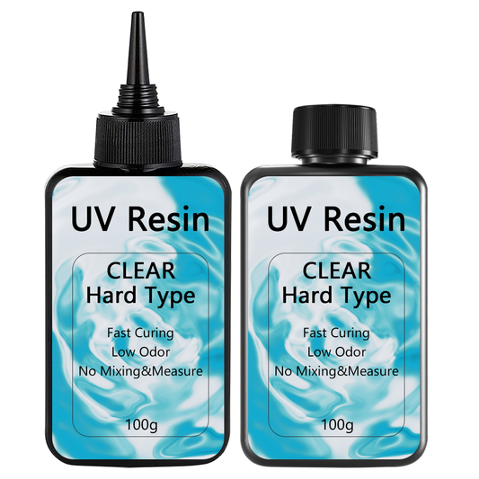 100g/bottle Custom Hard Type UV Resin Clear Set for Art Crafts Beginners
