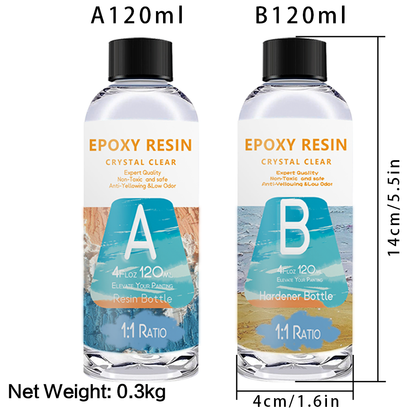 8oz 1:1 Epoxy Resin Crystal Premium resin Kit resin art products for DIY Jewelry Making