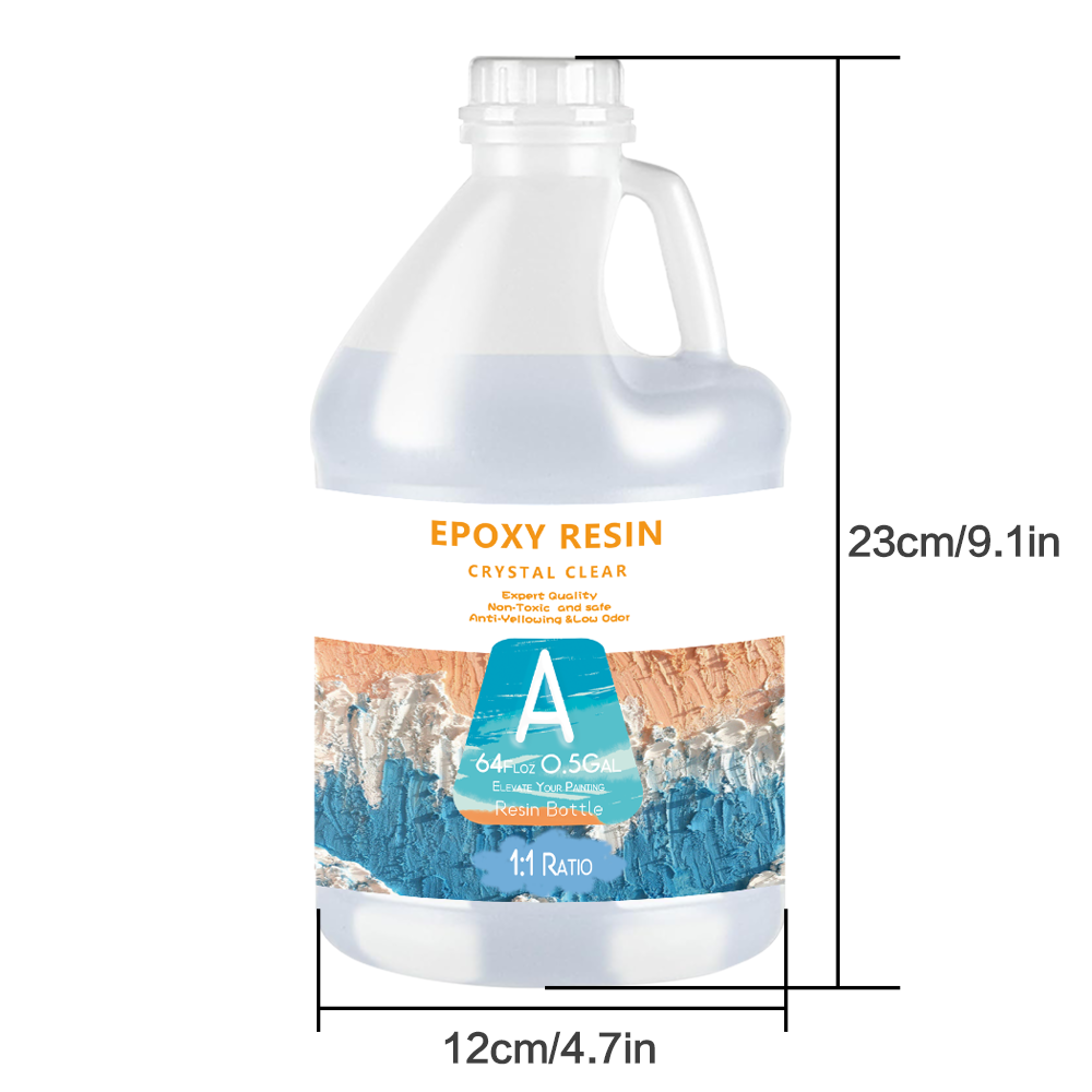 1 Gallon High Performance Epoxy Resin Kit 1:1=0.5Gal A+0.5Gal B No Toxic