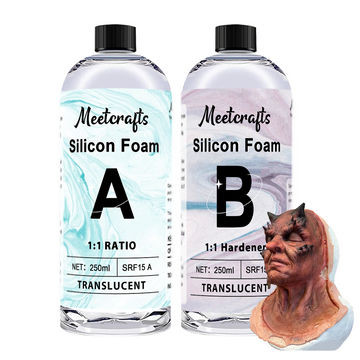Meetscrafts High Heat Resistance Flexible Silicone Foam 1A:1B for Making Foam/Special Effects Applications