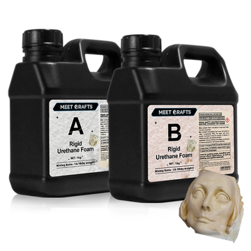 Espuma de uretano líquida rígida con amortiguación de vibraciones de 16 oz de Meetscrafts, resistente al agua, espuma de silicona 1A:1B para prototipos, asientos y cojines, espuma de fundición 