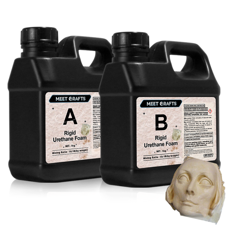 Espuma de uretano líquida rígida con amortiguación de vibraciones de 16 oz de Meetscrafts, resistente al agua, espuma de silicona 1A:1B para prototipos, asientos y cojines, espuma de fundición 