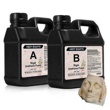 Espuma de uretano líquida rígida con amortiguación de vibraciones de 16 oz de Meetscrafts, resistente al agua, espuma de silicona 1A:1B para prototipos, asientos y cojines, espuma de fundición 