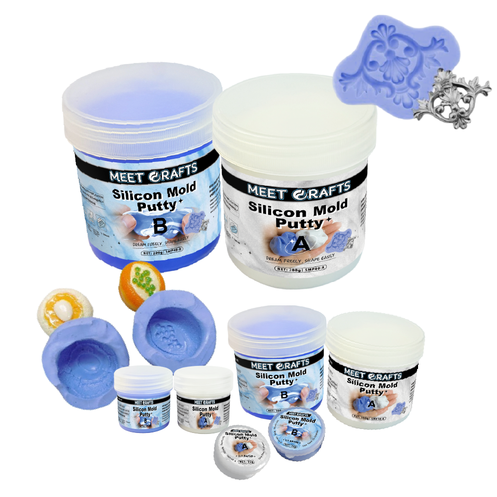 Kit de fabricación de moldes de masilla de silicona sólida de alta resistencia a la tracción de Meetcrafts para la fabricación de moldes de silicona reutilizables 