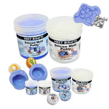 Kit de fabricación de moldes de masilla de silicona sólida de alta resistencia a la tracción de Meetcrafts para la fabricación de moldes de silicona reutilizables 