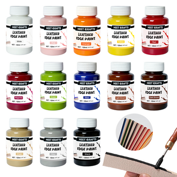 Meetcrafts 120ml Professional Leather Edge Dye – Multi-Functional Color Edge Sealant,Flexible & Water-Resistant for DIY Leather Repair & Finishing