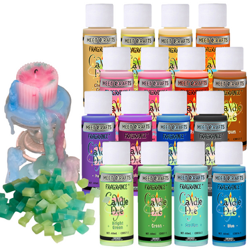 Meetscrafts 16-Color Oil-Based Fragrance Candle Dye – High Color Strength, Heat-Resistant, Easy to Dissolve, Perfect for DIY Candle Making