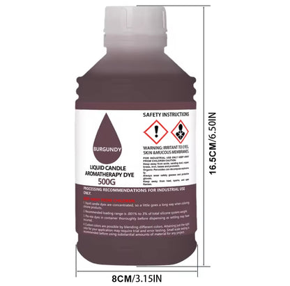 Produit à base d'huile essentielle, colorant liquide soluble dans l'huile pour bougies, 500 g/bouteille, pour la fabrication de bougies d'aromathérapie Pas encore d'avis