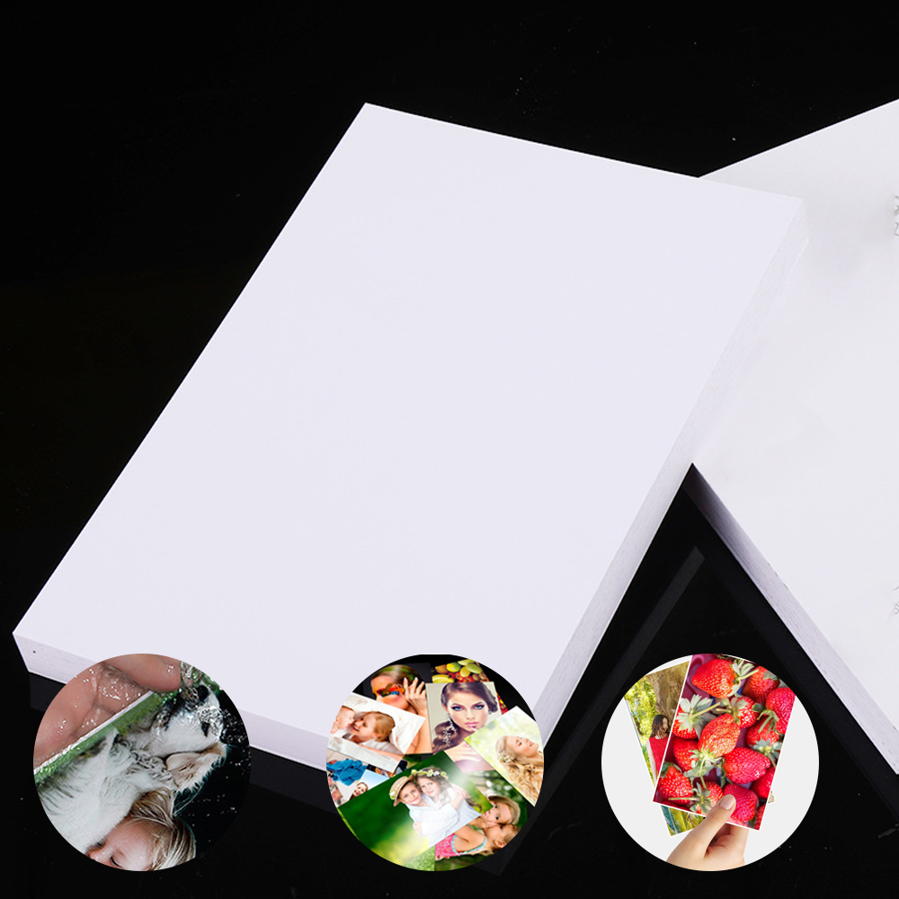 Papel fotográfico brillante para impresora A4, 150 g/m²/bolsa, imprimible, blanco brillante