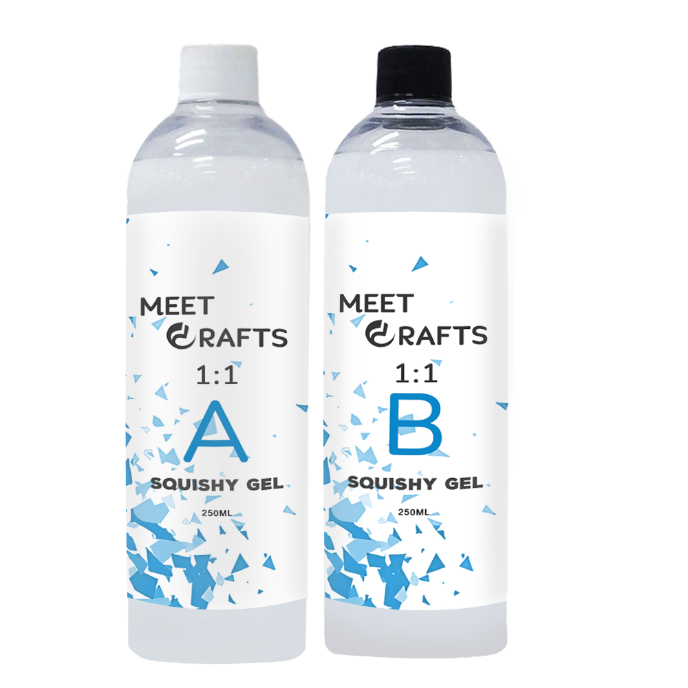 Meetcrafts Standard Squishy Gel Silicone Rubber Gel for Squishy Toys– Soft, Elastic & Safe for Adorable Stress-Relief Toys