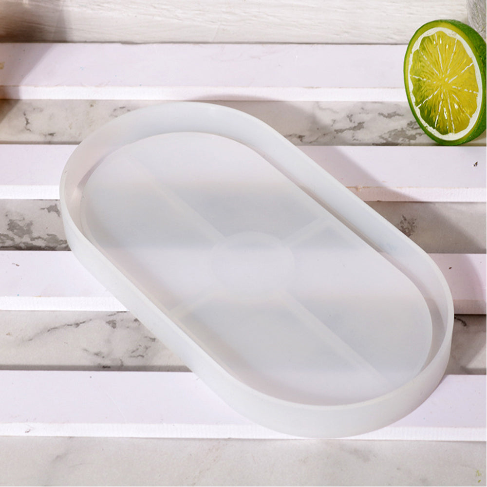 DIY Tray Silicone Resin Mold - Oval Jewelry Making Molds, Clear Epoxy Resin Casting Mold for DIY Jewelry