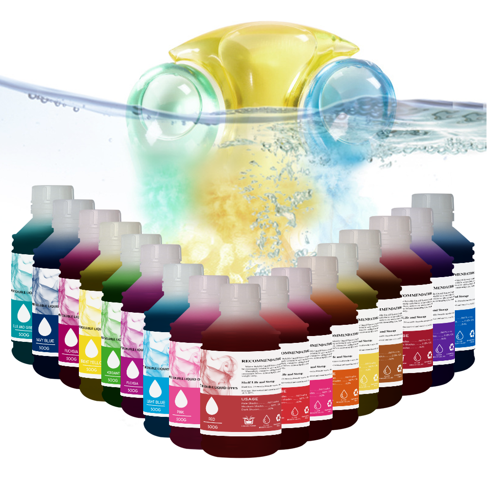 Tinte líquido soluble en agua, lavable, no tóxico, de 17 colores, 500 g, para suavizantes de telas y jabones hechos a mano