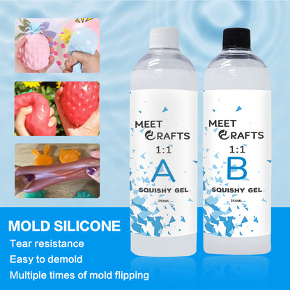 Fast curing squishy silicone gel for DIY Squishy Toys