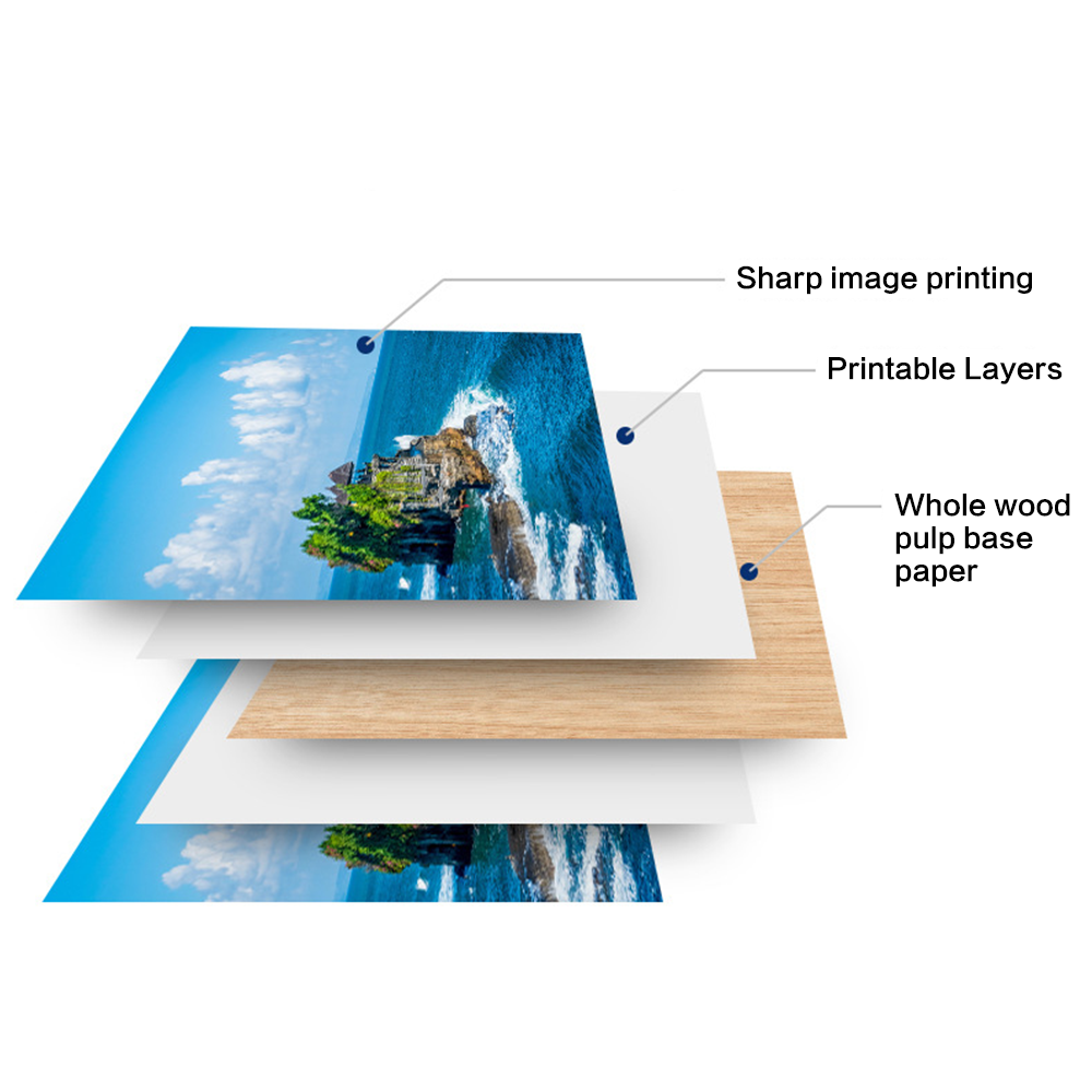 Papel fotográfico brillante blanco A4 135 g/m²/100 hojas/bolsa Imprimible para impresora de inyección de tinta