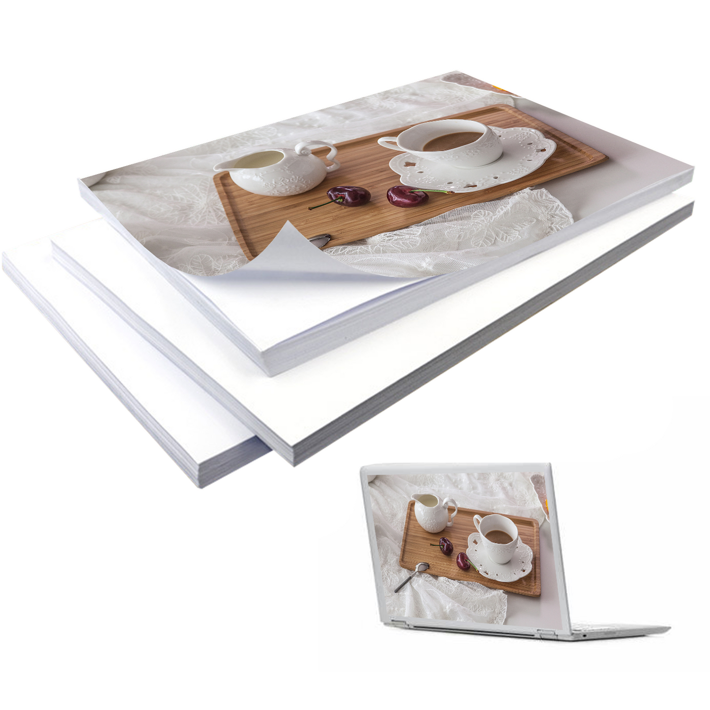 Papier photo autocollant imperméable A3/115 g/m² 50 feuilles/sac papier photo jet d'encre