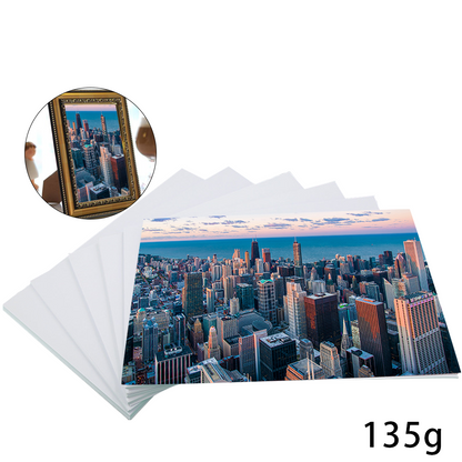 Papel fotográfico digital brillante, A3, 135 g/m², 100 hojas/bolsa para impresora fotográfica