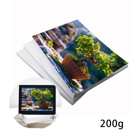 Papier photo brillant pour imprimante A4 200 g/m²/sac 50 feuilles Papier pour imprimante à jet d'encre pour papier pour sac à puce