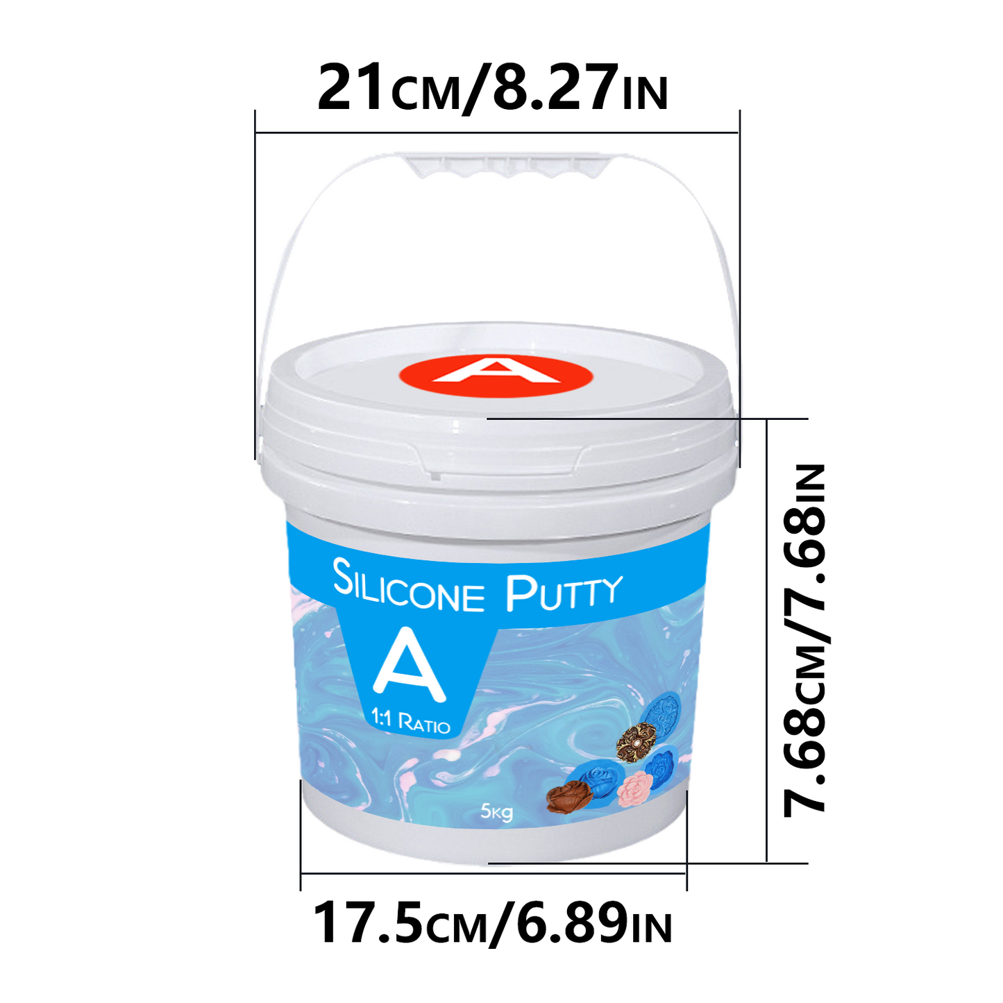 Kit 1:1 10 kg de résine de moulage solide de précision pour sculptures, ornements et composants industriels 