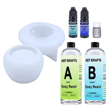Create whimsical home decor with this all-in-one epoxy resin mushroom jar DIY kit! Customize vibrant colors, store trinkets, and enjoy easy crafting—perfect for gifts or personal use. Includes molds, pigments, and tutorials. 