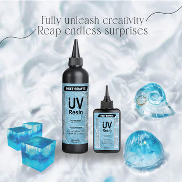 Meetscrafts UV Resin 100g/500gCrystal Clear Ultraviolet Curing UV Resin Kit for Diy Craft Jewelry