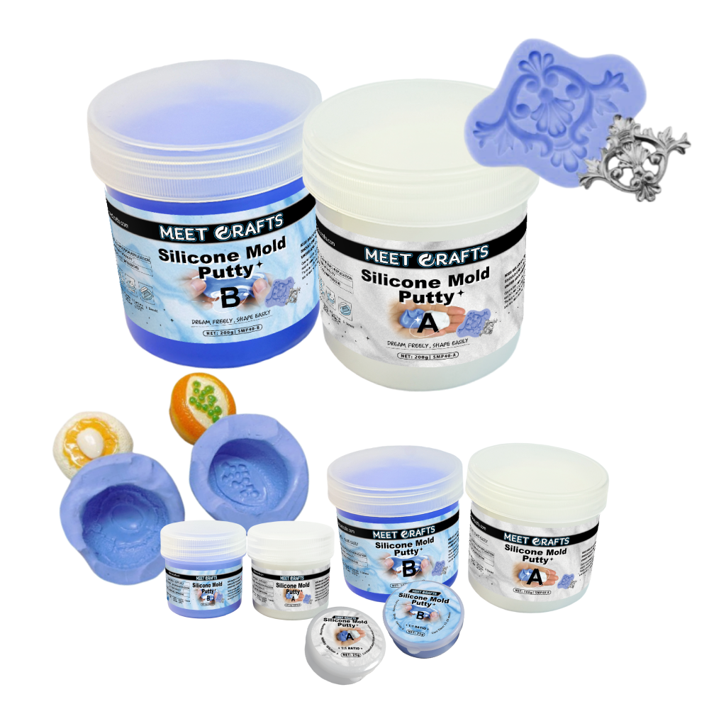 Meetcrafts High Tensile Strength Solid Silicone Putty  Mold Making Kit for Reusable Silicone Molds Making