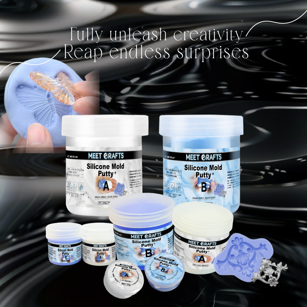 Meetcrafts High Tensile Strength Solid Silicone Putty  Mold Making Kit for Reusable Silicone Molds Making