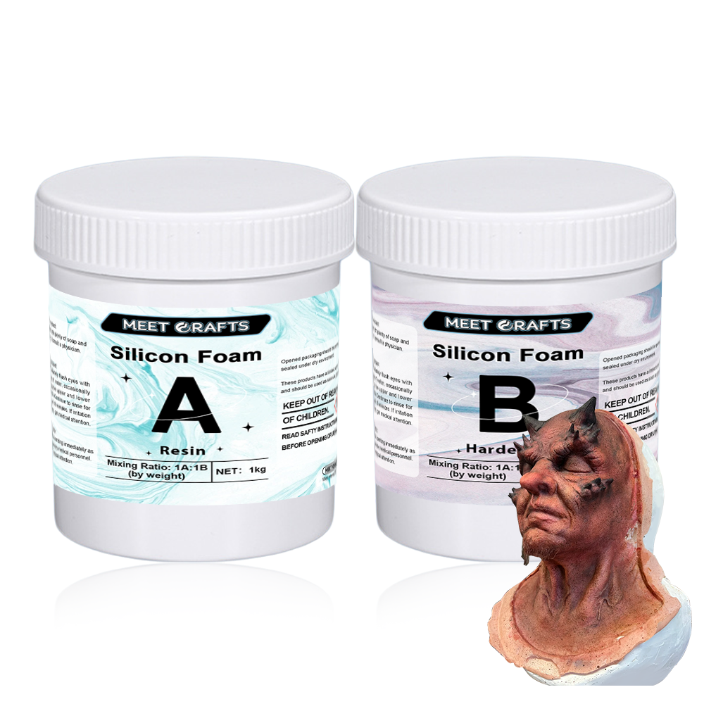 Meetscrafts High Heat Resistance Flexible Silicone Foam 1A:1B for Making Foam/Special Effects Applications
