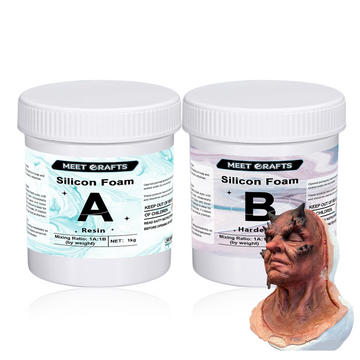 Meetscrafts High Heat Resistance Flexible Silicone Foam 1A:1B for Making Foam/Special Effects Applications