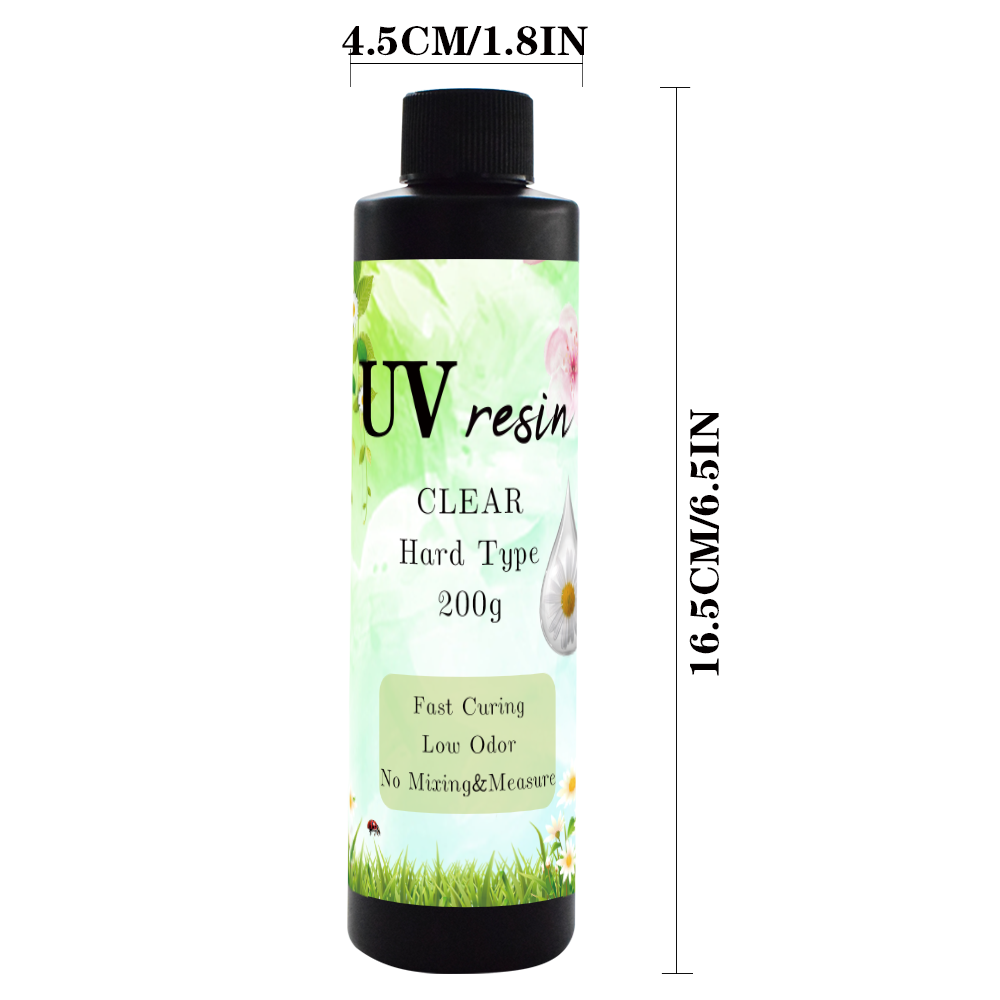 Resina UV transparente 200 g/botella Resina de recubrimiento UV para embalaje/carpintería