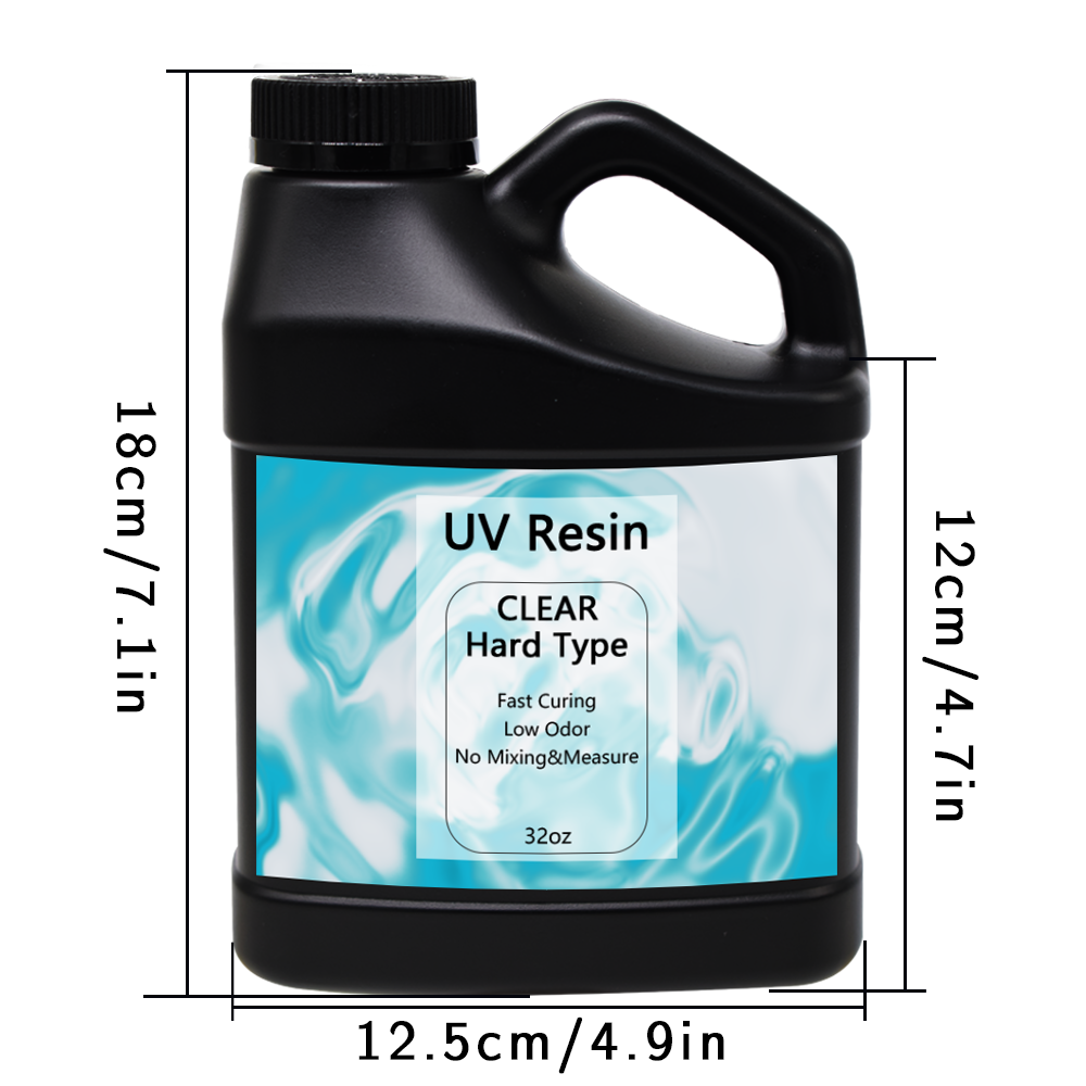 Résine UV dure 32 oz Résine époxy transparente pour la fabrication de bijoux/bricolage