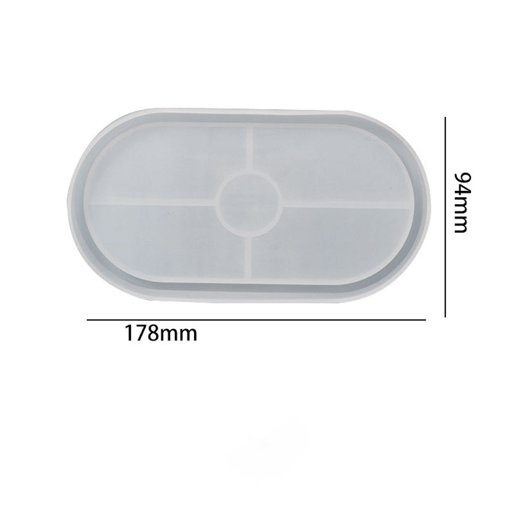 DIY Tray Silicone Resin Mold - Oval Jewelry Making Molds, Clear Epoxy Resin Casting Mold for DIY Jewelry